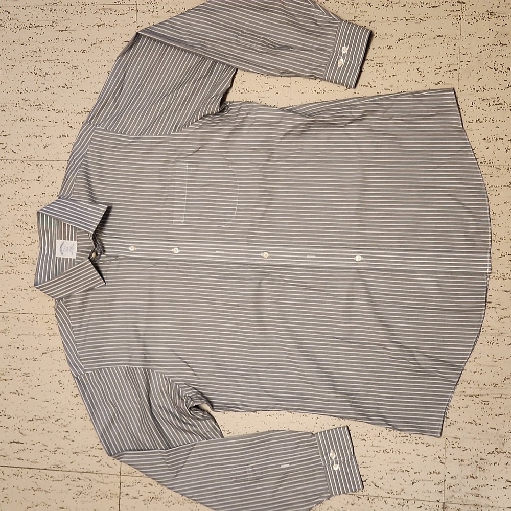 Brooks Brothers Long Sleeve Slim Fit Button Down Pin Striped Casual Dress Shirt